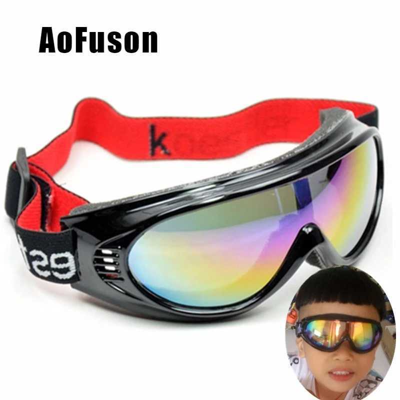 Childrens Ski Board Coating Goggles Sports Snow Childrens Snow Mobile Phone 3-11 Year Old Boys and Girls Motorcycle Off road Windproof Skiing Glasses 