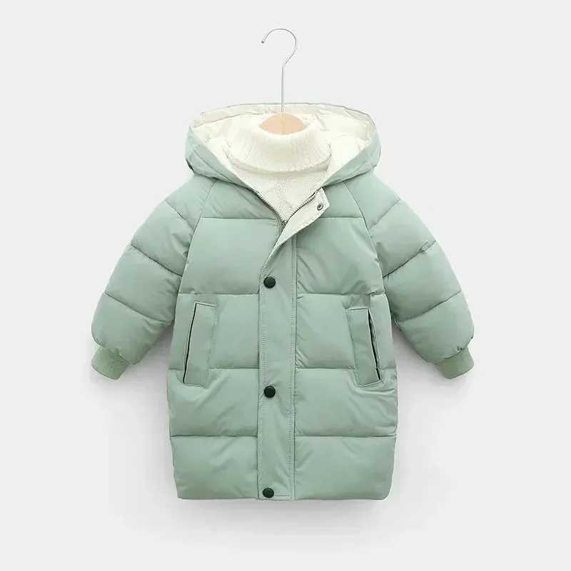 Down Coat 2-12Y Russian Childrens Down Jacket Winter Clothing Youth Boys and Girls Cotton Pads Parka Coats Thick Warm Long Jacket H241010