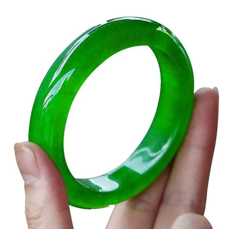 Real Jade Bracelet Natural Myanmar Jade 54mm-63mm Ice Green Bracelet Elegant Princess Bracelet Light Gift for Women 240929