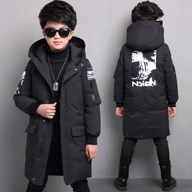 Down Coat -30 boys winter jackets children clothing warm down cotton jacket Hooded coat waterproof thicken outerwear s parka clothes H241010