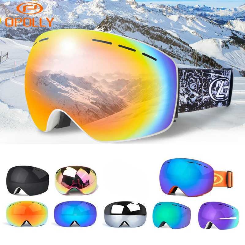Frameless skiing goggles double-layer lens anti fog outdoor skiing goggles ski mask UV400 skiing goggles CL241010