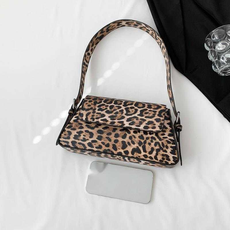 CMM Bags Fashion Bag New Korean Fashion Leopard Pattern Personalized Womens Single Shoulder Crossarm Underarm Bag Pu