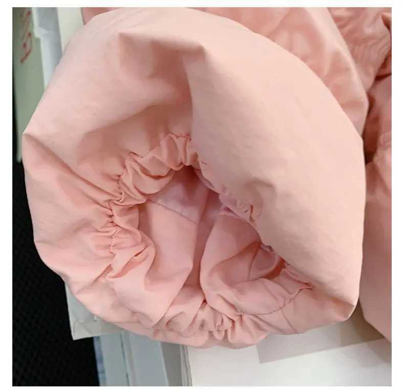 Down Coat Girls apron 2024 winter new childrens apron foreign natural gas jacket thick baby apron cute pink H241010