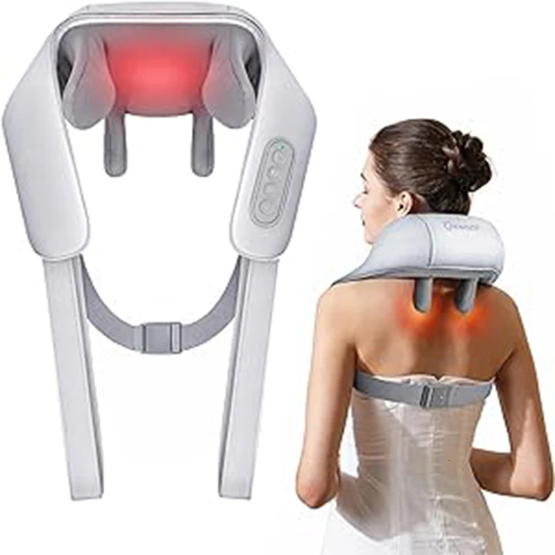 Neck massager with finger pressure neck and shoulder massage pillow used for neck trap back and leg pain relief electric massager 241008