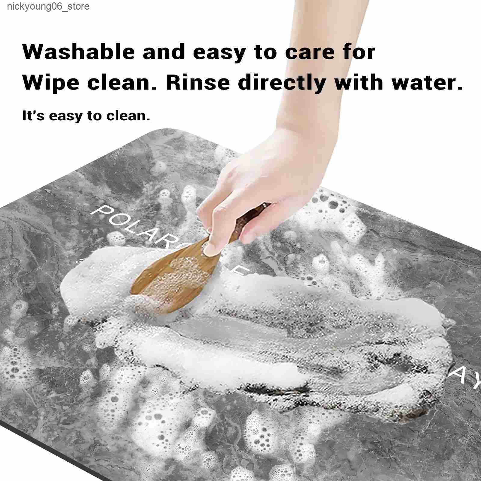 Non-Slip Bath Mats Vintage Bathroom Rug Bath Mat Super Absorbent Foot Mats Quick Dry Non-slip Shower Floor Carpet Toilet Pad Doormat Washable L240910