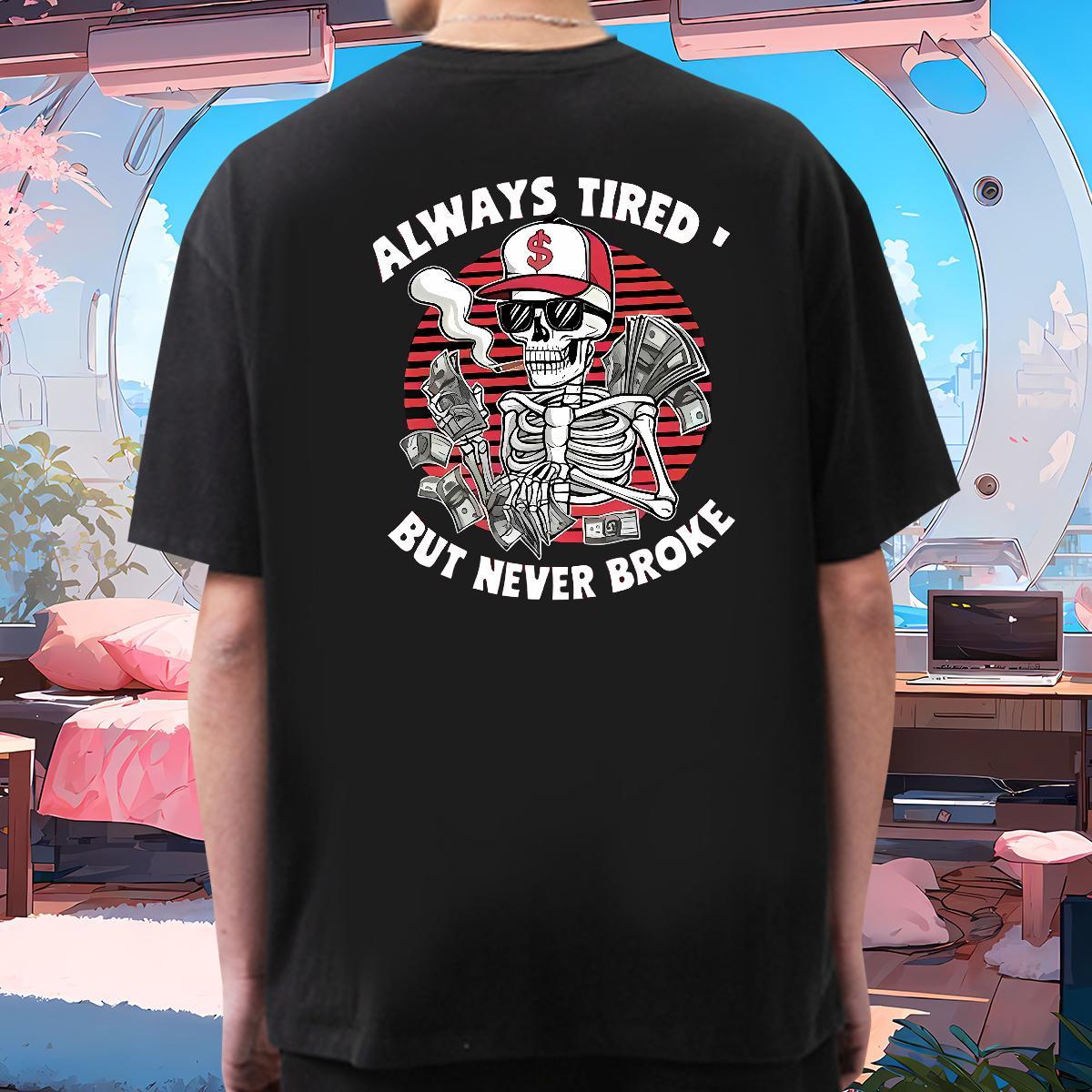 Designer T Shirts Men 230g Cotton skull Beach Custom Printing Pure Cotton Men Tops Tees New Clothings