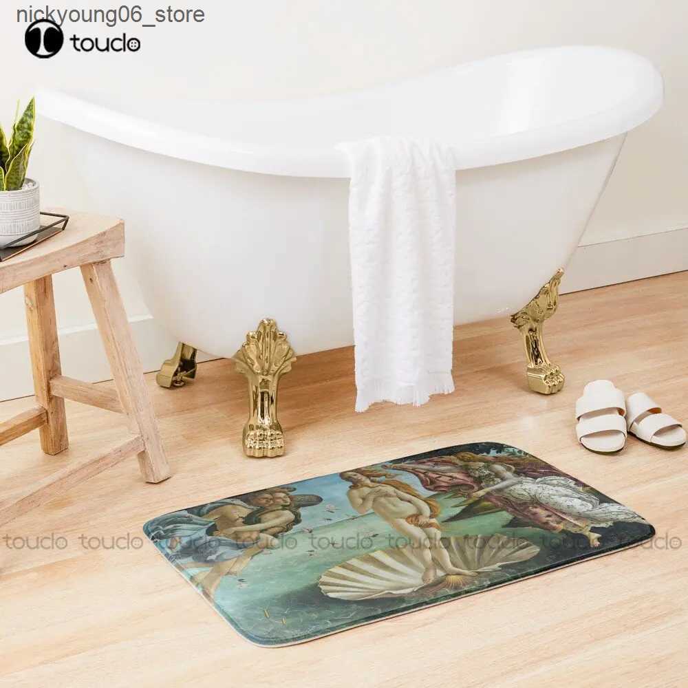 Non-Slip Bath Mats The Birth Of Venus By Sandro-Botticelli (1486) Bath Mat Christmas Bathroom Mats L240910