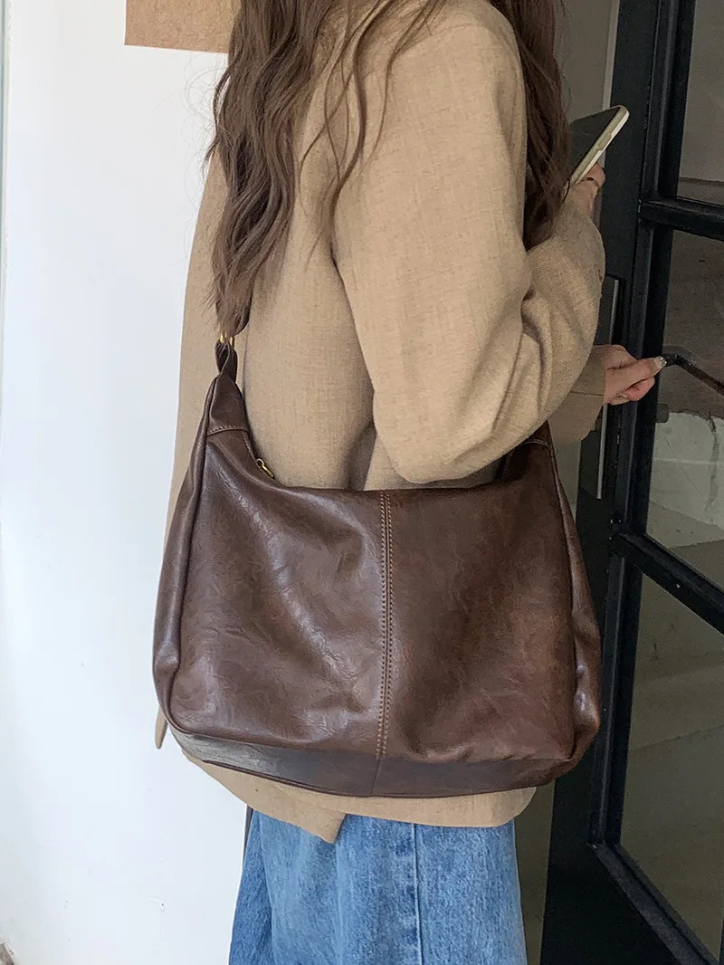 CGCBAG casual beer capacity messenger bag for women fashion women handbag high-quality PU leather handbag 241008