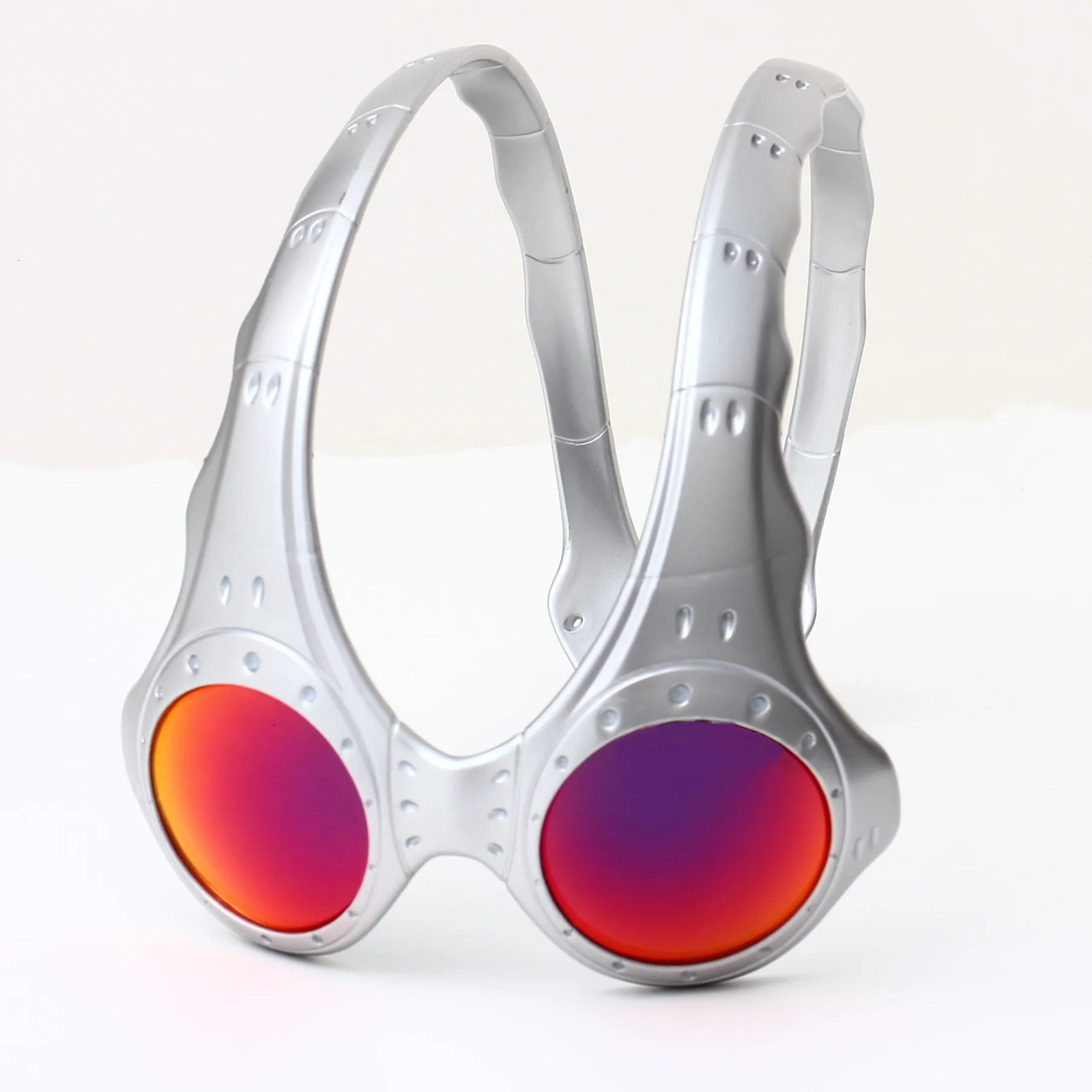 Men Super Large Shaped Y2K Head Set Alien Sunglasses Fashion Women Personalized Party Personalized Goggles Fishing Ocean Mirror 241007