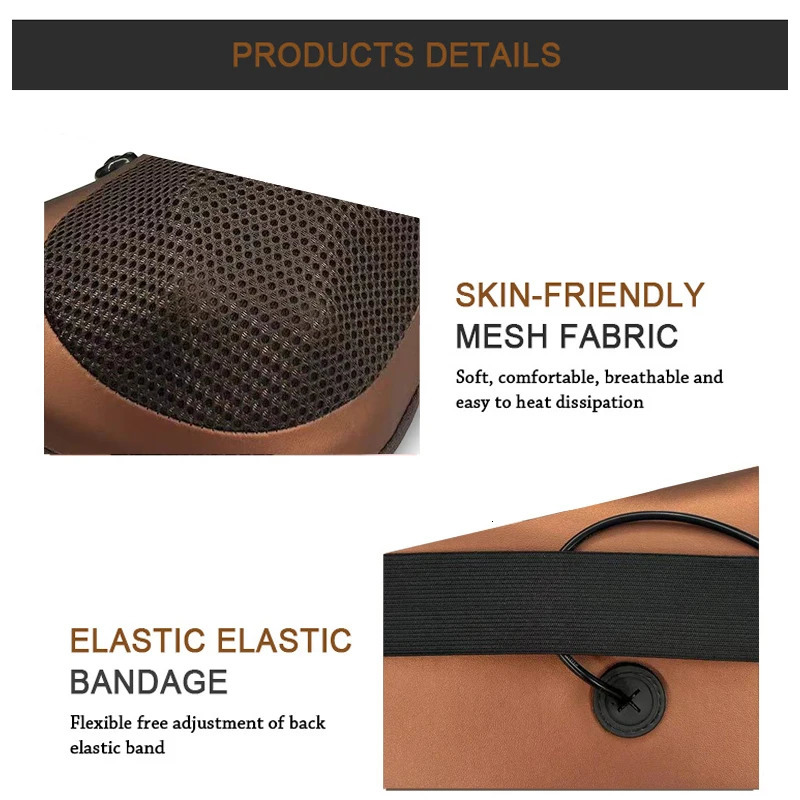 1-piece heated neck massager for kneeling down deep tissues in the back and neck electric back massage pad for relieving muscle pain 241008