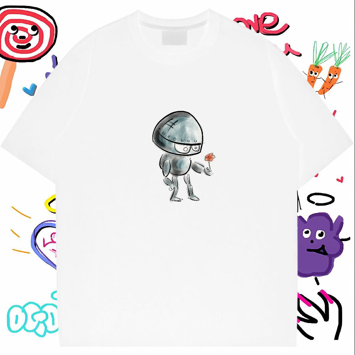 Popular Man T Shirts 100% Cotton 230g ET Home Outdoor Oversized Breathable Men Clothes T-Shirt Wholesale Tees Shirts