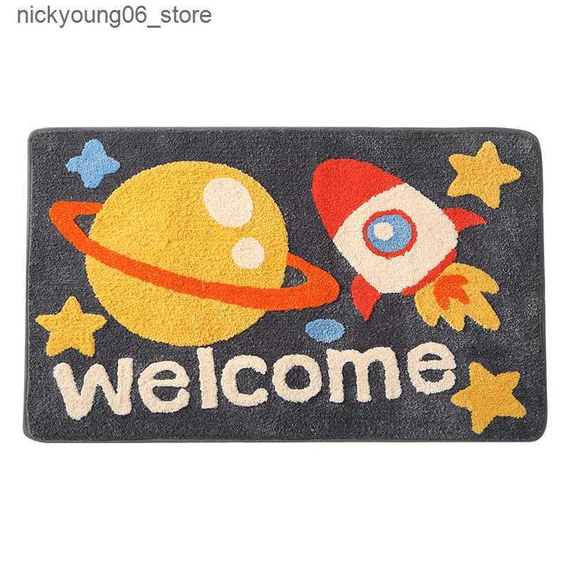 Non-Slip Bath Mats Cartoon Space Series Bath Mat Super Soft Absorbent Fiber Foot Mat Thick Flocked Quick-drying Non-slip Bathroom Rug L240910