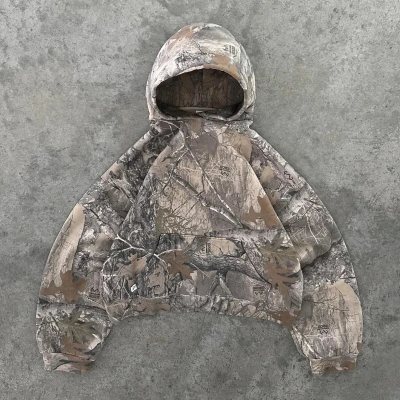 Streetwear Zip Hoodie Y2K Clothes Men Women Harajuku Gothic Retro Camo Graphic Oversized Hoodie Sweatshirt Fashion Casual Tops 241010
