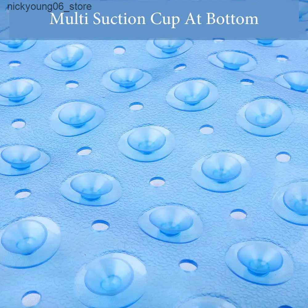 Non-Slip Bath Mats Large Cute Cartoon PVC Bath Mat Anti-Slip Shower Bathtub Mats With Sucker Soft Massage Pad Kids Elder Bathroom Carpet Rug L240910 L