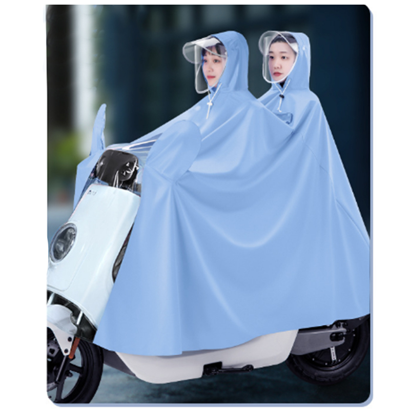 Electric bike raincoat double plus size comfortable and loose riding experience
