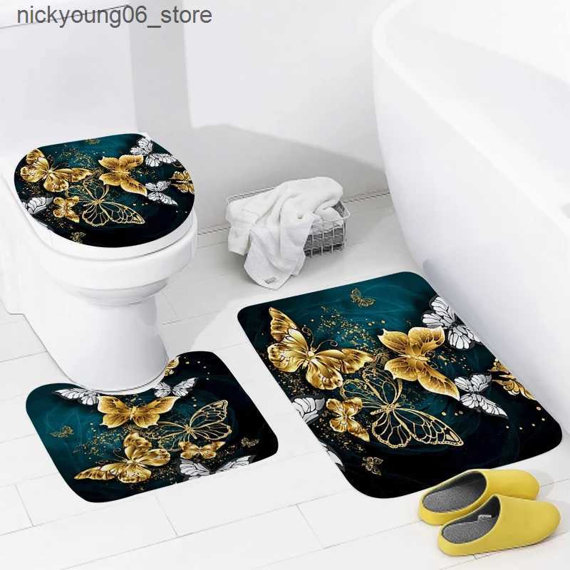 Non-Slip Bath Mats home bathroom floor mats Modern Nordic style Bath Foot mat modern bathroom accessories rug Toilet mat Bathtub anti-slip carpet L240