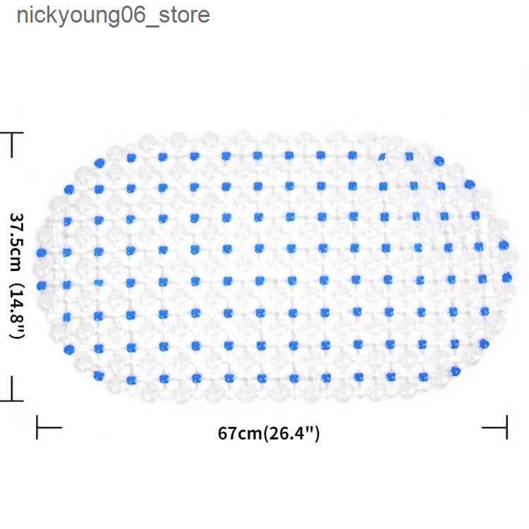 Non-Slip Bath Mats PVC Anti-skid Bath Mats Soft Shower Mat Massage Mat with Suction Cup Non-slip Bathtu Bath Mat Bathroom Accessories Hot L240910