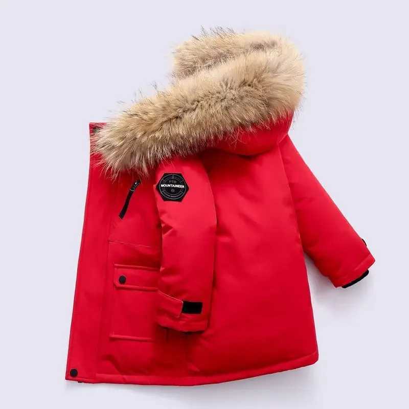 Down Coat Winter warm jacket study hiking hood fur collar girls cotton jacket park coat childrens winter coat H241010