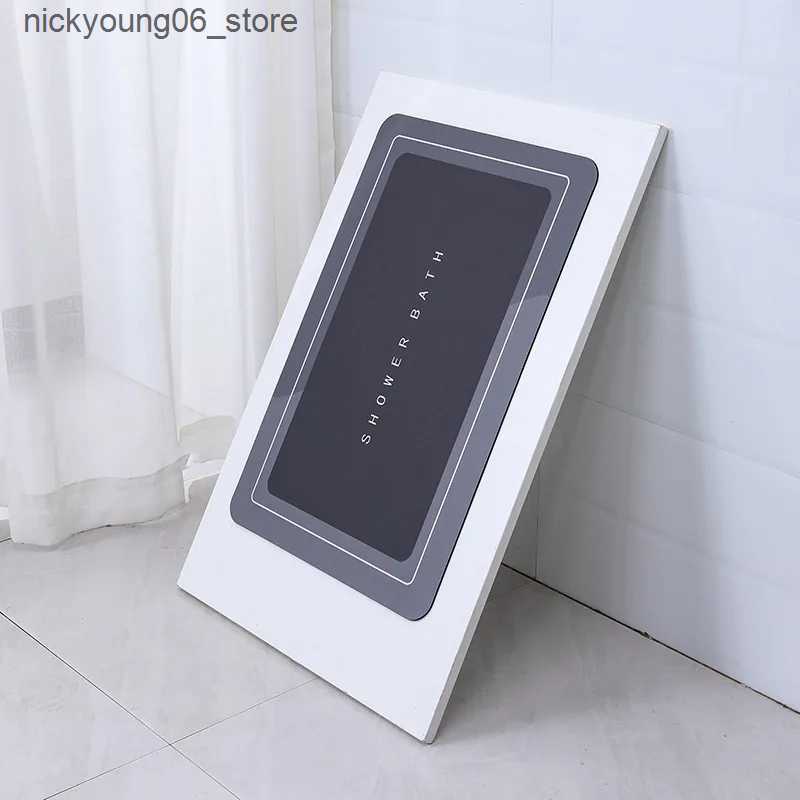 Non-Slip Bath Mats Absorbent Bathroom Bath Mat Anti-slip Shower Rug Quick Drying Bath Mats Kitchen Entrance Doormats Home Floormat Bathtub Carpet L240