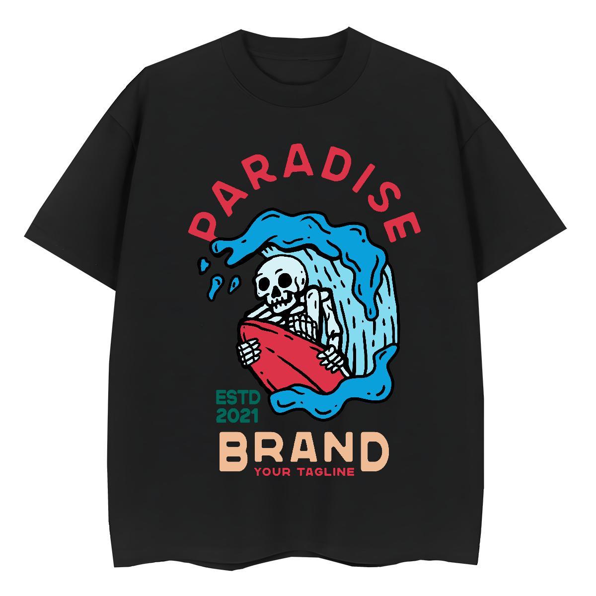 Factory Direct T-Shirts for Women 230g Cotton Breathable Crew Neck Daily Wear skull Women Tees Popular Custom Print Oversized Tshirts
