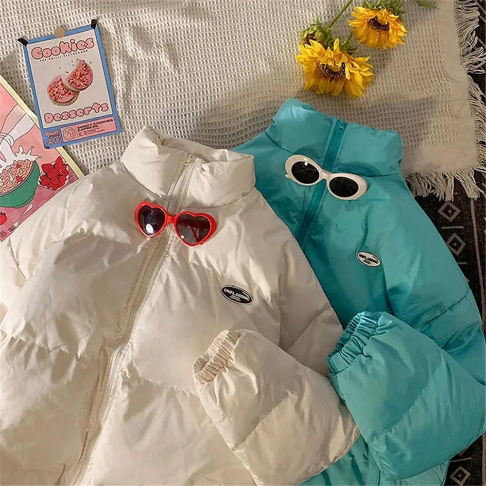 Loose Short Trend Korean Style Simple Solid Color Keep Warm Casual Womens Winter Jacket Coat for Women 240930