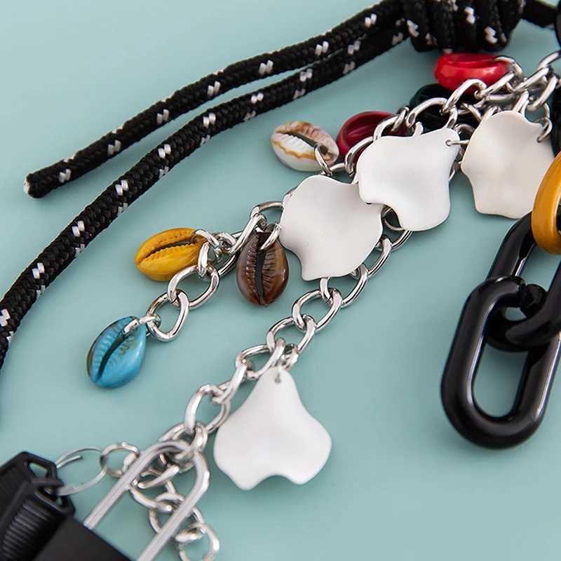 Keychains Lanyards Fashionable and creative lock key pendant keychain colorful womens bag charming handbag hanging decoration car holder H241010