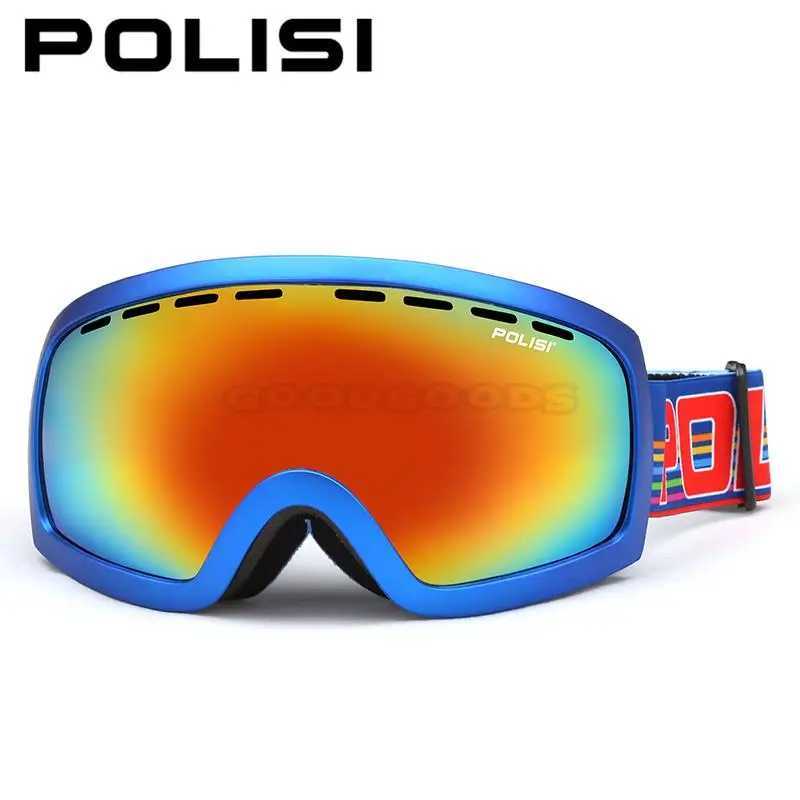 POLISI professional ski goggles polarized double-layer anti fog lenses ski goggles winter outdoor mountain goggles CL241010