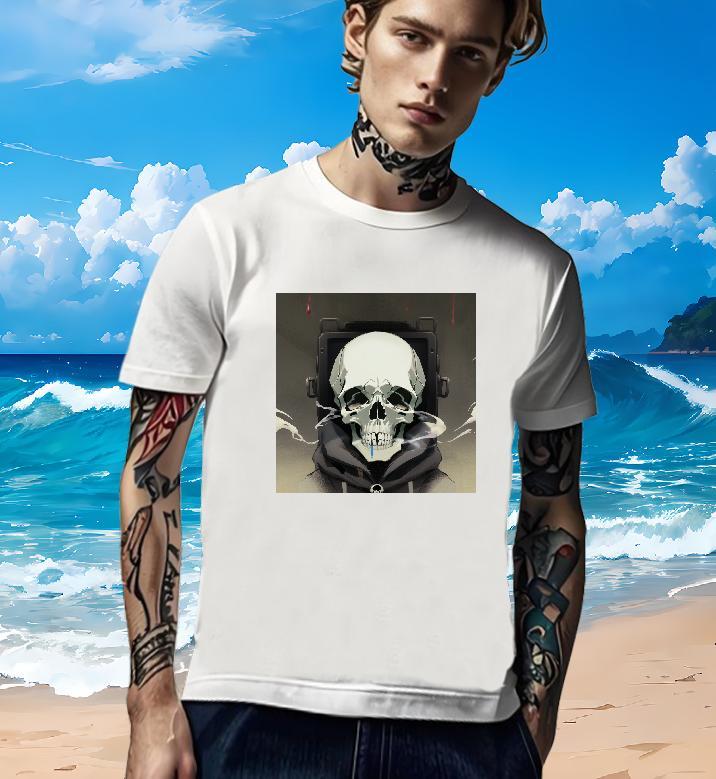Cool Design T Shirts Men 230g 100% Cotton skull Street Anime Pure Cotton Mens Tshirts Stylist Tops Shirt