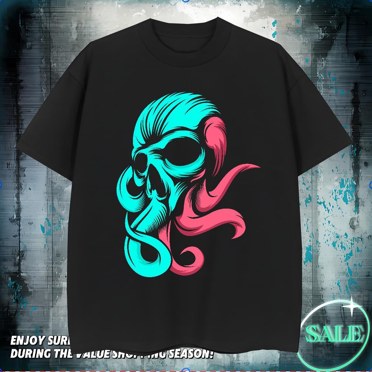 Unisex Man T Shirts 100% Cotton 230g skull Hip Hop Street Oversized 4XL O Neck Short Sleeves Men Tees Fashion Tops