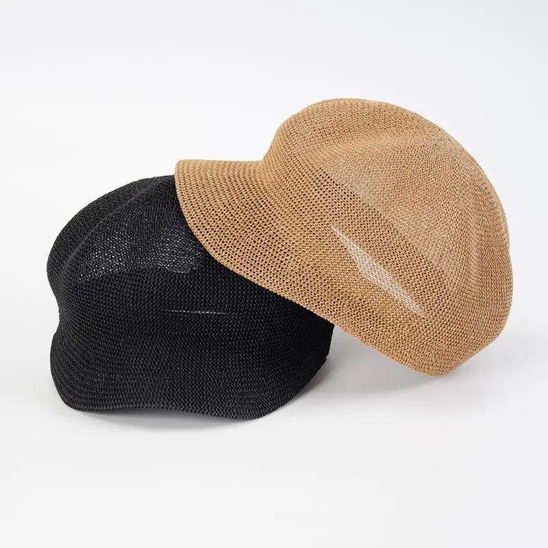 Octagonal Beret Women Sun Hat Painter Hat Outdoor Travel Beach Hat Light Breathable Women Summer Sun Visor Femme Retro Fashion 241009