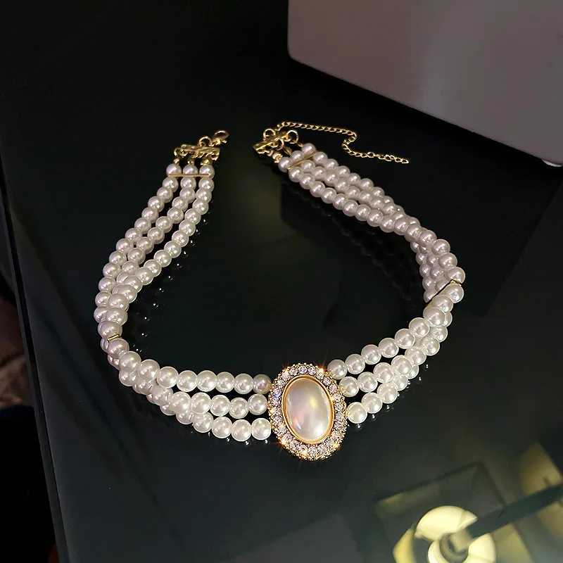 SHANGZHIHUA The Elegant Light Luxury Three-layer Pearl Collar 2021 New Trend Jewelry Fashion Womans Necklace Party GiftX241009