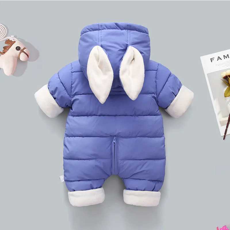 Down Coat Autumn Baby Boy Winter clothing Overall for Children Infant Thicken Clothes Hooded mantle coat Girl snowsuit Jumpsuit Romper H241010