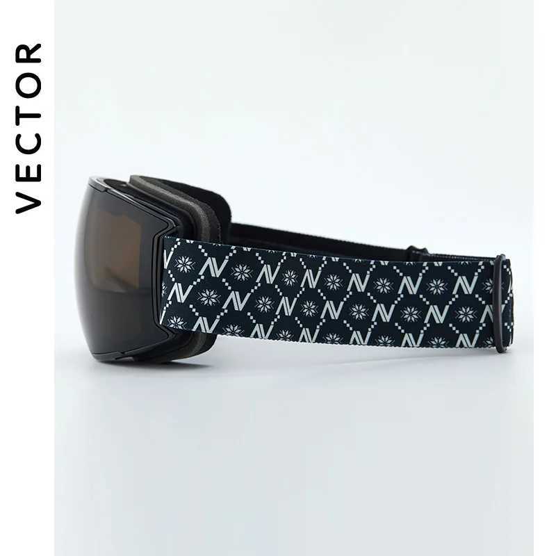Vector small ski goggles frame printed strap suitable for women interchangeable magnetic lens UV400 sunglasses anti fog snow glasses CL241010