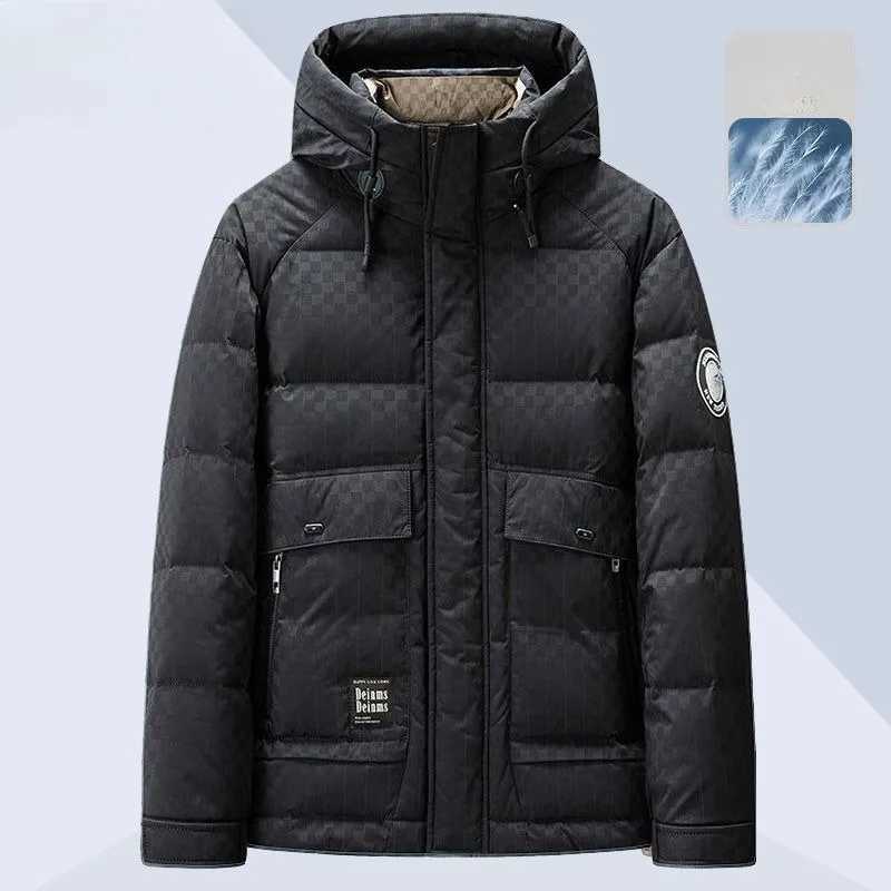 Men's Down Parkas 2024 New Men Down Jacket Winter Coat Short Leisure Loose Parkas Thicken Warm Fashion Outwear Hooded Handsome Overcoat Y241009O7