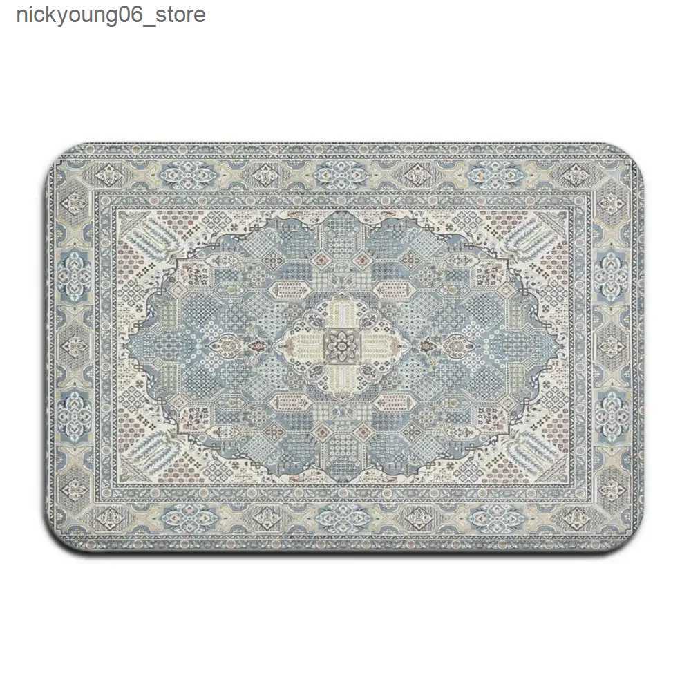 Non-Slip Bath Mats Persian Style Entrance Door Mat Non Slip Kitchen Living Room Rug Entrance Door Bathroom Mat Indoor Carpet Doormat Home Decor L24091