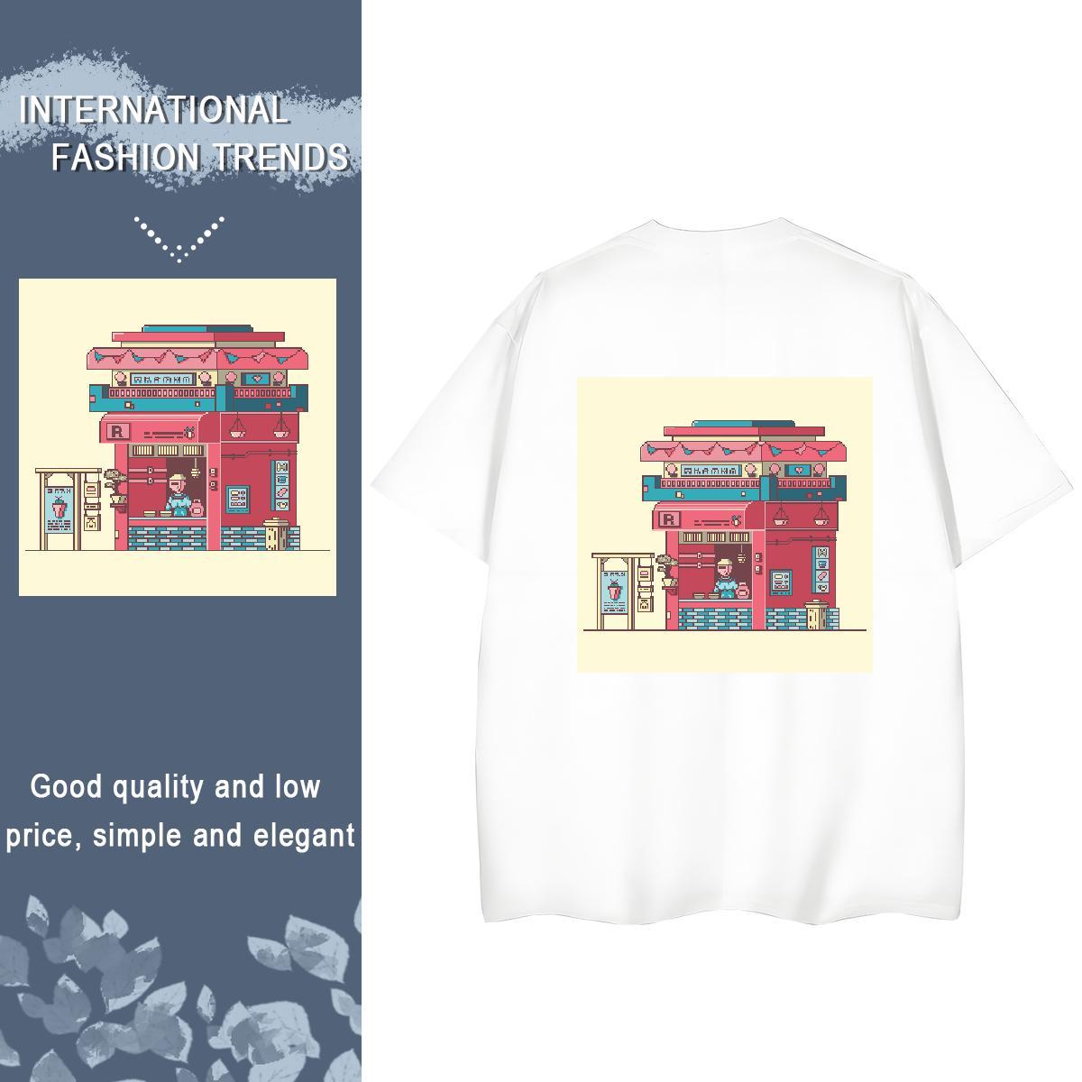 Fashion New T-Shirts 230g 100% Cotton Comfortable Summer Casual robot Unisex Tshirts 5A Custom Print Oversized Tops Tees