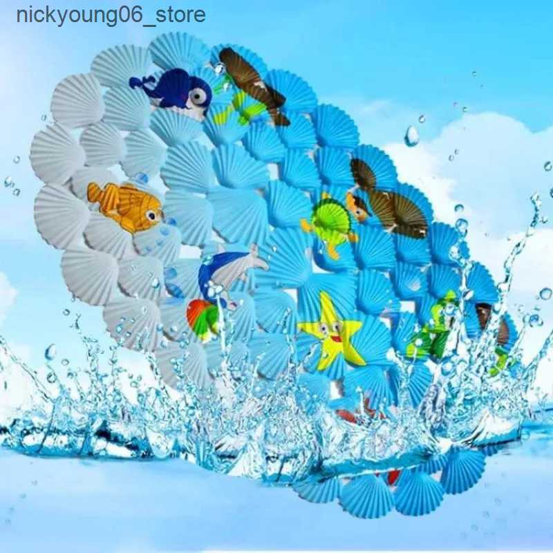 Non-Slip Bath Mats 38x68cm Cute Cartoon PVC Bath Mat Anti-Slip Shower Bathtub Mats With Sucker Soft Massage Pad Kids Elder Bathroom Carpet Rug L240910