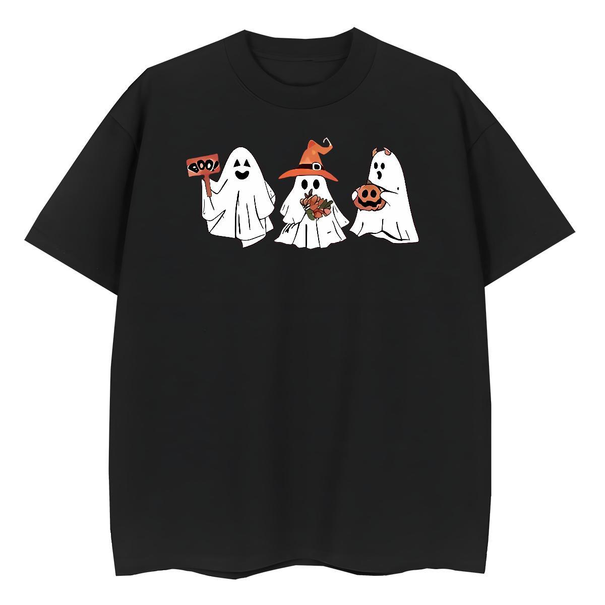 Factory Direct T-Shirts 100% Cotton 230g O Neck Short Sleeves Street Casual halloween Tshirt for Man Woman Lady Plus Size Custom Clothes