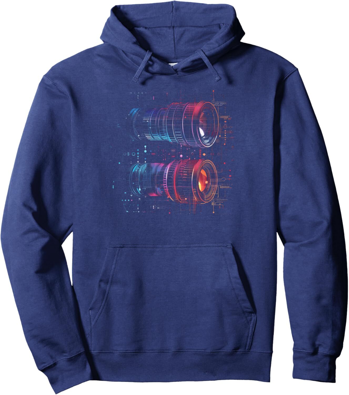 Hoodie for Mens Womens Camera Lens Schematic Art for Photography Fans Pullover Hoodie Graphic Hoodies sweatshirt Pullover Long Sleeve
