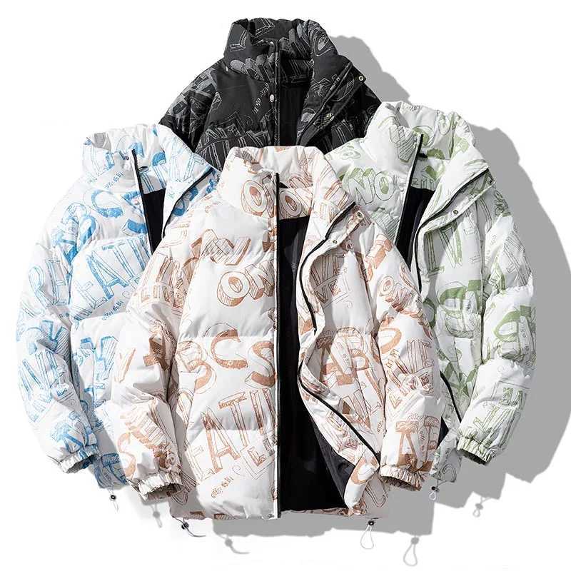 Men's Down Parkas Winter Oversize Camouflage Winter Coat Mens Korean Style Men Harajuku Warm Parkas Camouflage 2024 New Puffer Jacket Y2410099C05
