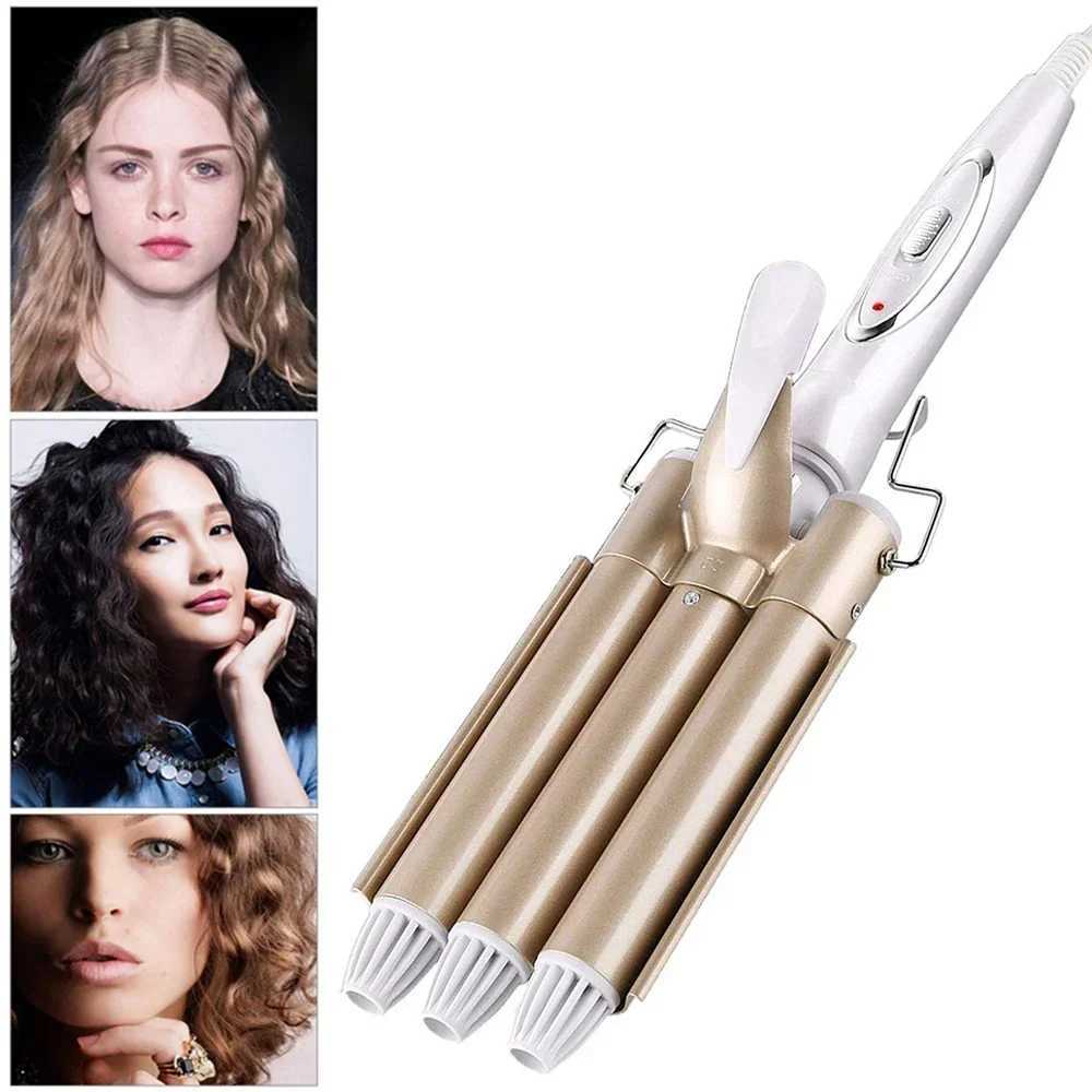 Triple Curling Iron Hair Curler Ceramic Waver Tongs Beach Wave Crimping Curlers Rollers MachineXJ241010