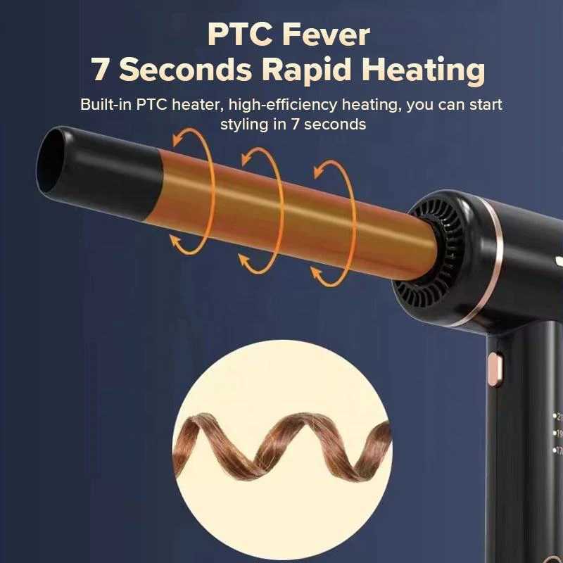 Automatic Rotating Ceramic Air Curling Irons Salon Use 2 In 1 High-Speed Cold Air Hair Curling Iron Waver Styler ToolsXJ241010
