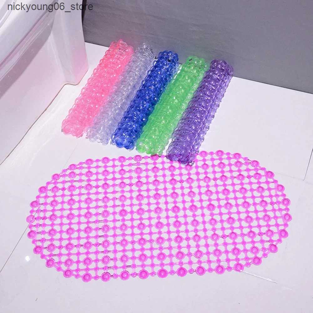 Non-Slip Bath Mats Rectangle PVC Anti-skid Bath Mats Soft Shower Bathroom Massage Mat Suction Cup Non-slip Bathtub Carpet Large Size Anti-slip Mats L2