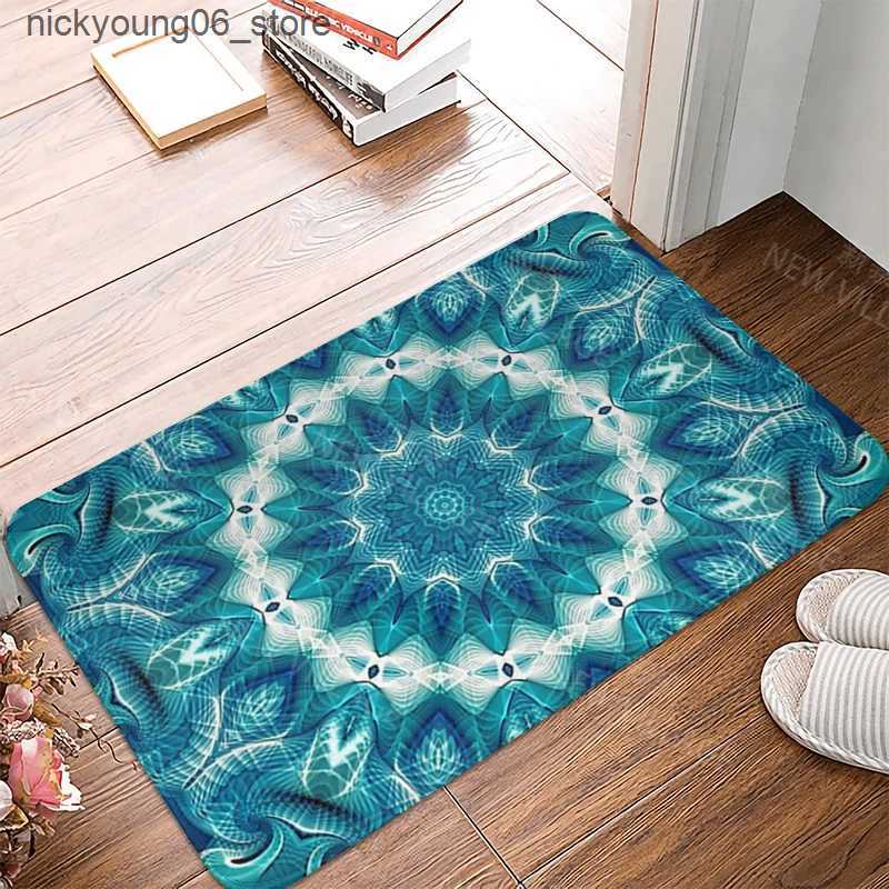 Non-Slip Bath Mats Anti-slip Bath Mat Bathroom Small Rug Shower Mat Home Decor Door Mat Kitchen Bedroom Entrance Room mats Persia vintage Mandala L240