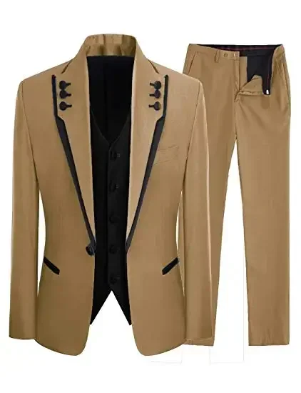 Formal Men Suits 3 Pieces Wedding Tuxedos Party Groom Costume Homme Best Man Suit New Arrival 2024 (Jacket + Pants)