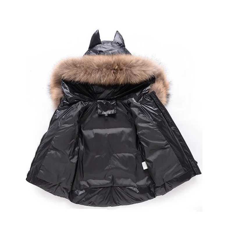 Down Coat 2024 Winter Childrens Coat Cartoon Dinosaur Coat Suspension Pants Set 1-5 Year Girls Coat Baby Girls Coat H241010