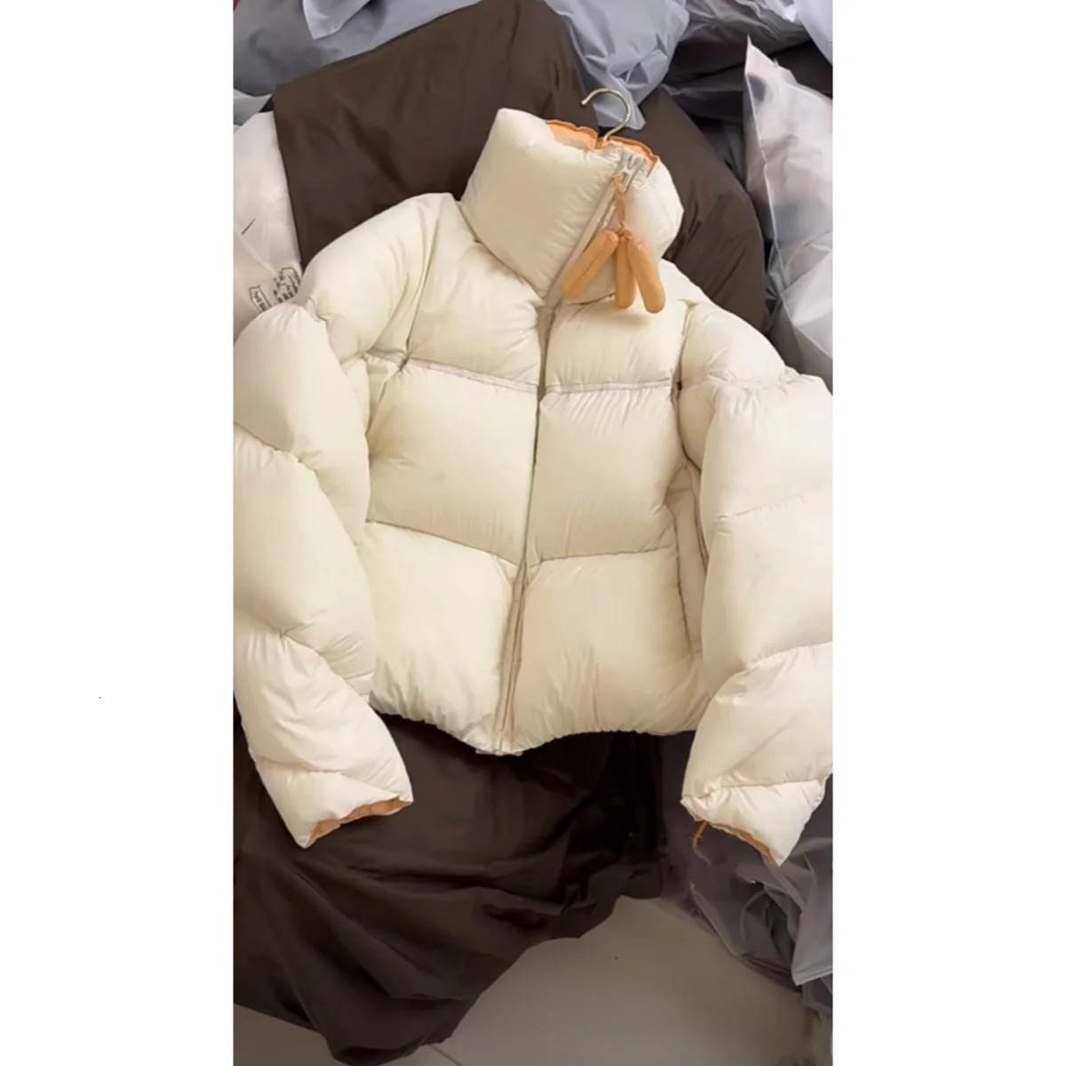 Winter Cotton Clothing Korean Version Item Short Style Jacket Puff Collar Light Thick Bread 240930