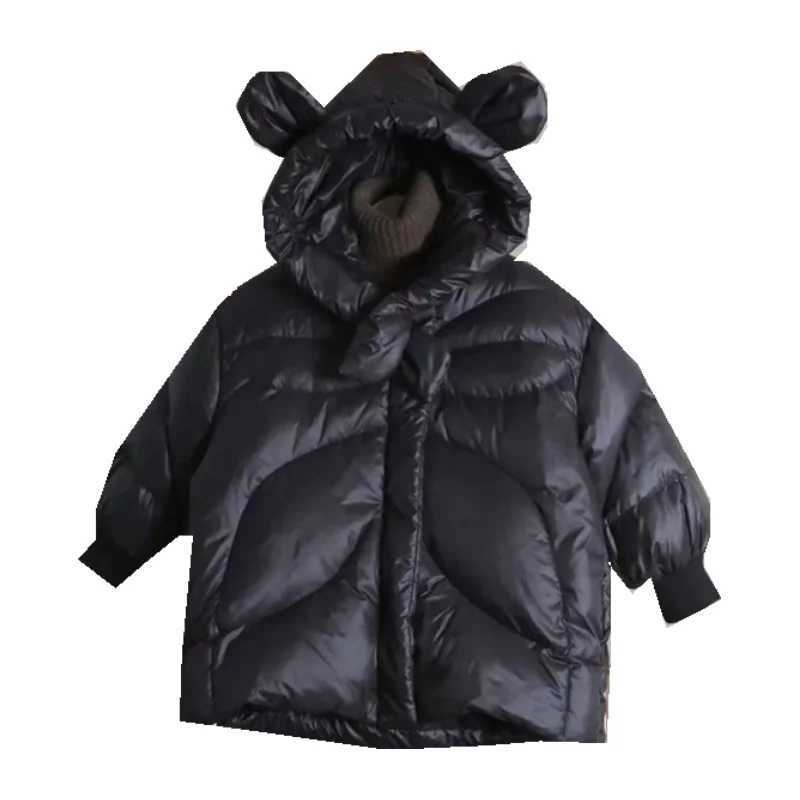 Down Coat Womens down jacket cotton jacket windbreaker 2023 black warm thick winter ski suit sports school childrens clothing H241010