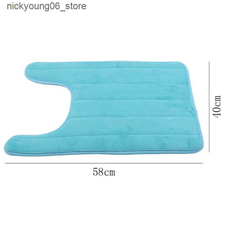 Non-Slip Bath Mats Household Slow Rebound U-Shaped Water Absorbing Mats Bathroom Toilet Mats Kitchen Mats Toilet Floor Mats Toilet Accessories L240910