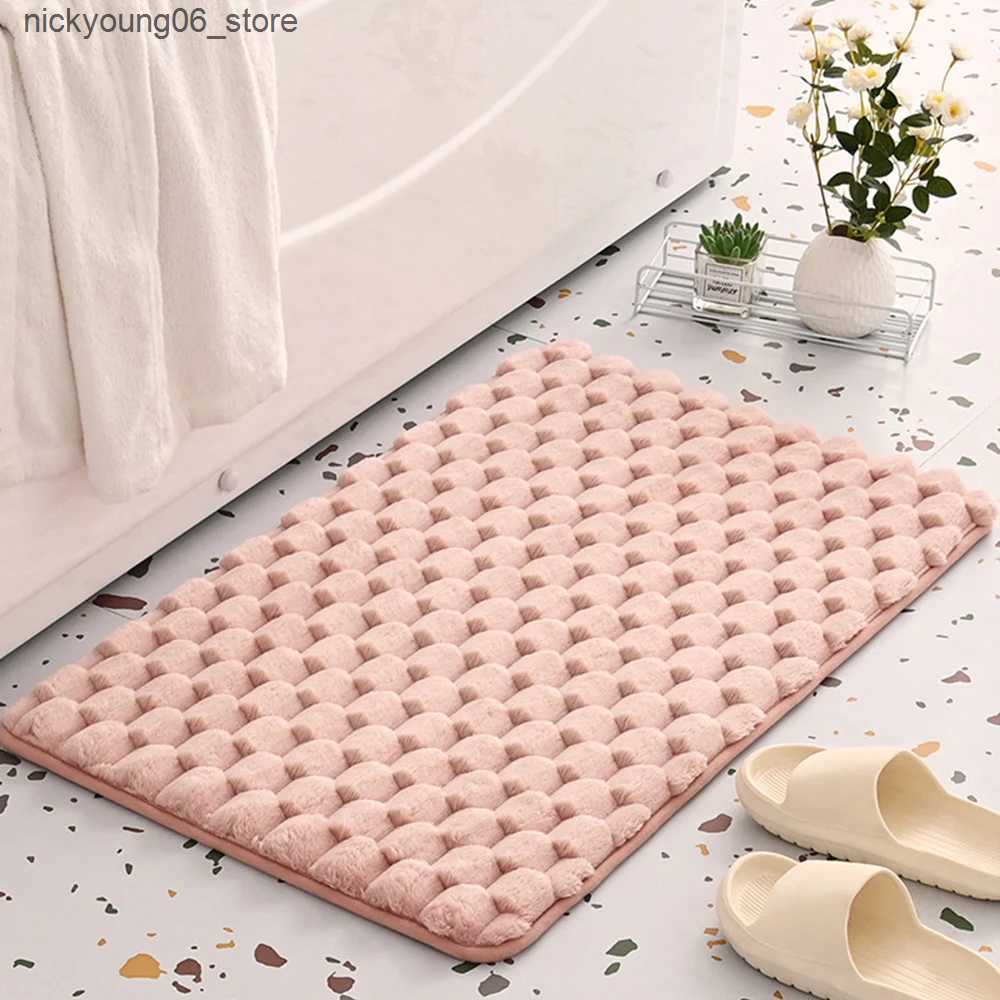 Non-Slip Bath Mats Shower Room Doormat Mat Non-slip Carpets Plush Bathroom Bath In Wash Basin Bathtub Side Floor Rug Super Absorbent Bath Mat L240910